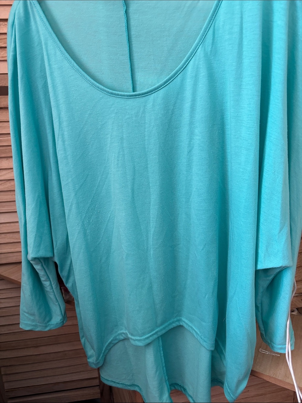 Sea Foam Green Women's Scoop Neck Top XXL